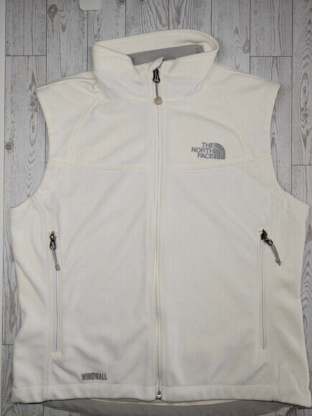 The North Face Women's WindWall Full Zip Fleece Vest White medium